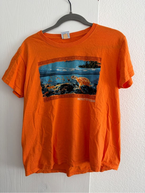 crazy shirts Tops - Protect Our Ocean Orange Graphic Tee - Short Sleeve